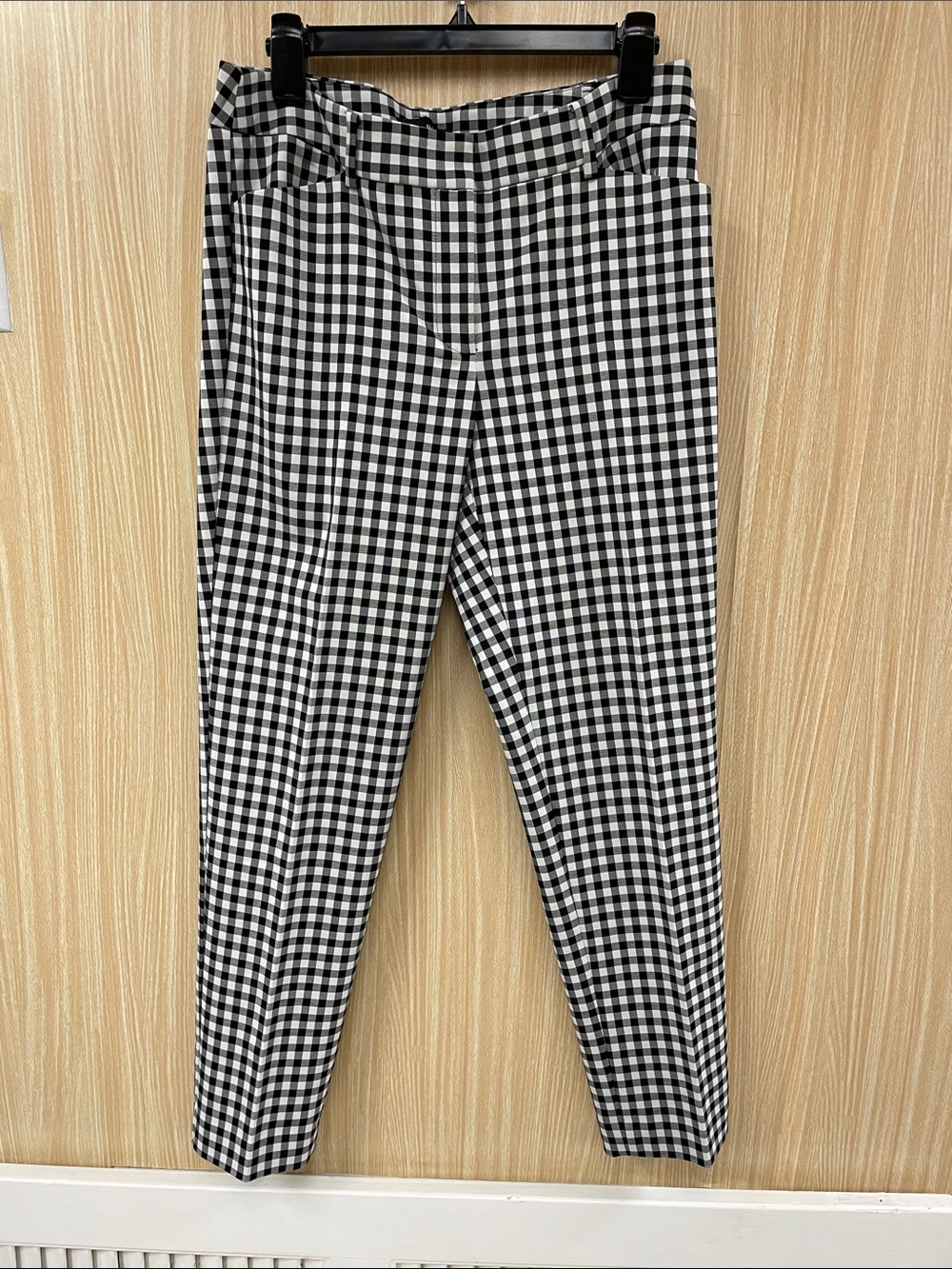 Talbots black gingham pants size 8